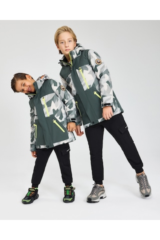 Skechers B Outerwear Padded Jacket Büyük Erkek Çocuk Gri Mont Sk242025-040 Gri