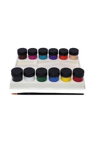 Rich Şişeli Palet 25 Ml X 12'li Akrilik Set Fırça
