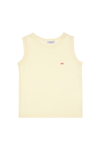 U.S. Polo Assn. Kız Çocuk Limon Kolsuz Basic Tişört 50306215-VR035