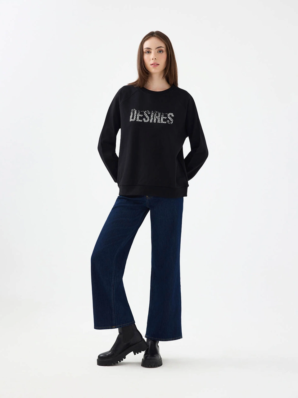 Loft Relax Fit Siyah Kadın Sweatshirt Lf2040701 SiYAH