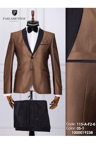 Fabio Cassel Erkek Damatlık Slim Fit Takım Elbise Vizon