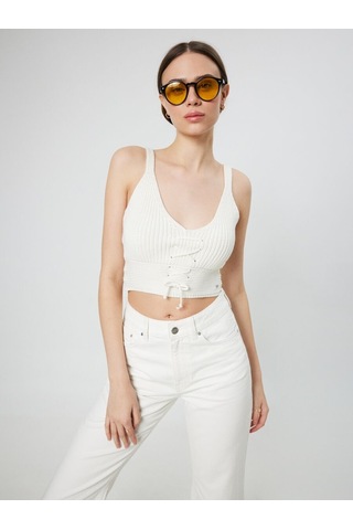 LOFT Crop Kadın Atlet Lf2032012 Q1.v1 Ekru