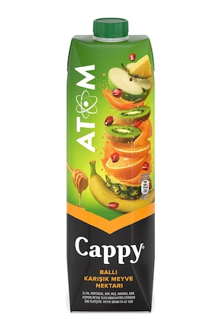 Cappy Atom Ve Karışık Meyve Suyu 1 Lt 6 Lı Karma Paket
