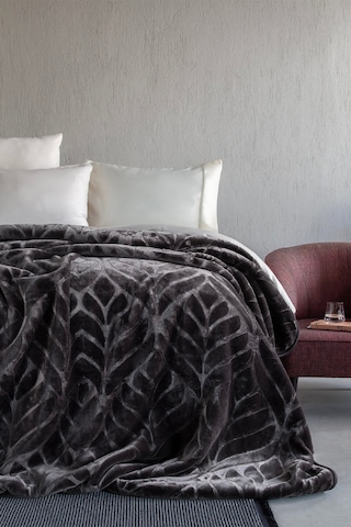 Apricitas Home Loyal Gray Çift Kişilik Battaniye 220x240 Cm Gri