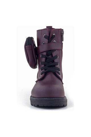 Rakerplus Bordo Fermuarlı Bağcıklı Cüzdanlı Kız Çocuk Bot Bordo