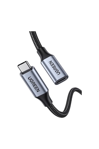 Ugreen Usb-c Erkek - Dişi Gen2 5a Örgülü Kablo 0.5 M, Siyah, 80810