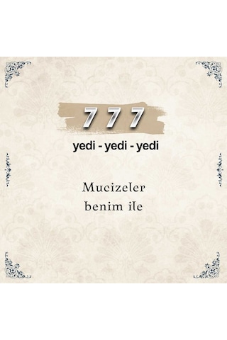 777 Mucizeler Sayı Sekansı Anahtarlık M4