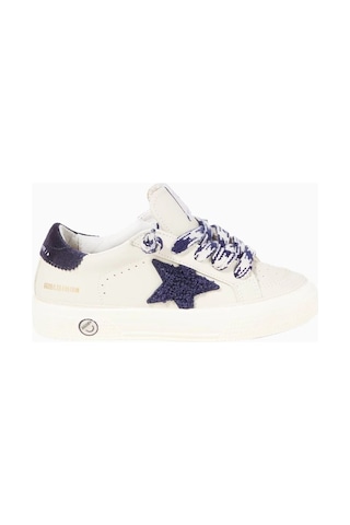 Bonpoint X Golden Goose Italyan Tasarımı Deri Çocuk Sneaker Beyaz