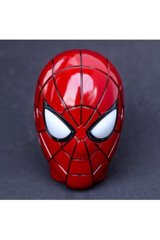 Spiderman Örümcek Adam Kablosuz Bluetooth Hoparlör Stereo Hoparlör Led Işık Kırmızı
