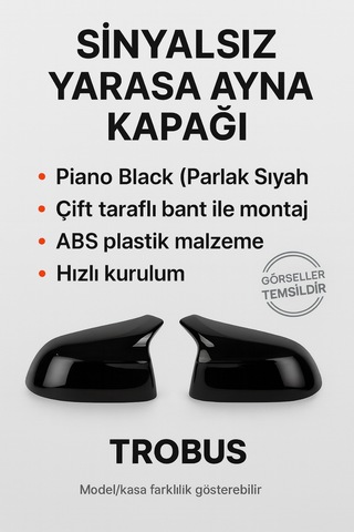 Renault Megane 4 2022 Araca Özel Batman/yarasa Ayna Kapağı Pian