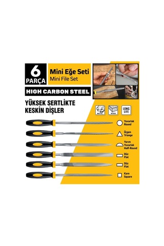 Sgs1358 - 5 X 180mm Mini Eğe Seti Takımı 6 Parça