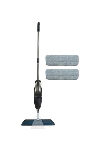 Grothe Wipe Sprey Mop Gri 2 Mop Bezli Tıpasız Sistem 700 Cc Su Hazneli Mikrofiber Parke Mermer Fayans İçin Üretici Garantili Açık Bej