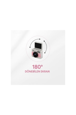 4 Adet Mini Dijital Retro Kamera 180 Dönebilen Ekran, Flaşlı Kompakt Tasarım, Selfie Vlog İçin 4k Digital Camera