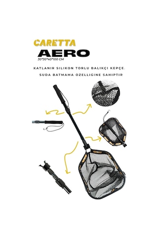 Caretta Aero Batmaz Silikon Torlu Balıkçı Kepçesi