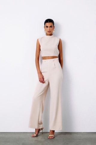 Sateen Bel Aksesuarlı Pantolon - Bej-135211 Bej