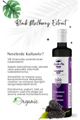 Applepiefoods Yaban Mersini Özü + Karadut Özü + Kızılcık Özü
