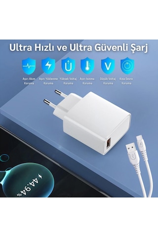Tonex 20w 4a Usb-a To Type-c Kablolu Şarj Aleti Beyaz