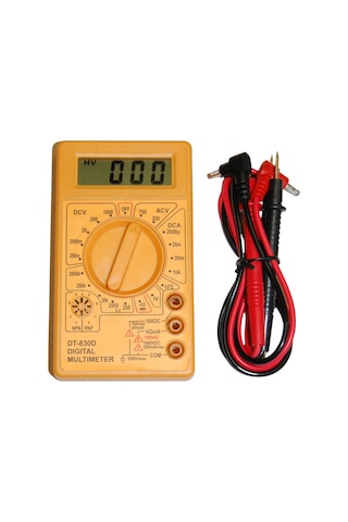 Dt830d Buzzerlı Dijital Multimetre Pil Hediyeli