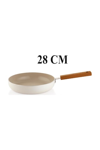 Schafer Ceramoni Seramik Tava 28 Cm Cam Kapaklı -krem Krem