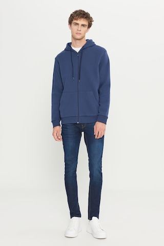 AC&Co / Altınyıldız Classics Erkek Standart Fit Normal Kesim Kapüşonlu Fermuarlı Sweatshirt - Lacivert
