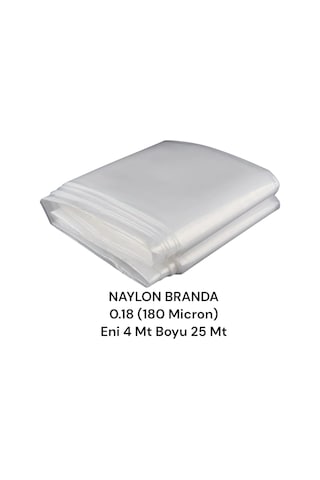 Naksan Kalın Naylon Branda Kurban Kesim Naylonu Bahçe Sera Naylonu 4x25 Eni 4 Mt Boyu 25 Mt