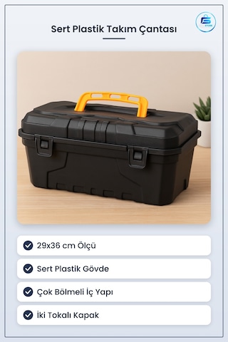Takım Çantası " Klasik 29x36 Cm Sert Plastik Avadanlık Kutusu Tor