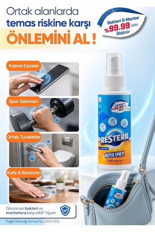 Hipokloröz Hijyen Seti 5x100ml Alkolsüz Doğal Dezenfektan Etkili Antibakteriyel Yüzey Spreyi