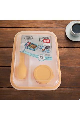 Lunch Togo Bölmeli Beslenme Kabı Sosluk Hazneli Çatal Ve Kaşı...