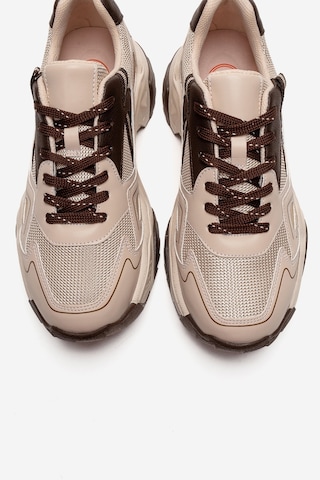 Fleur Bej Kahverengi Kadın Sneaker Kahverengi - Bej