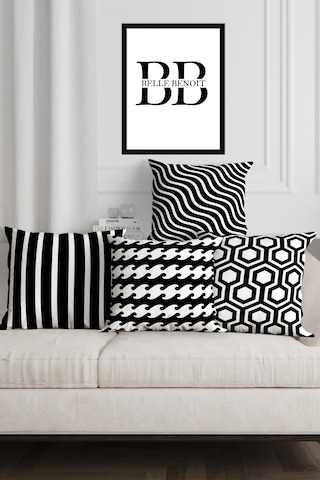 Belle Benoit Baskılı Runner & Koltuk Kırlent Kılıfı Set Desen1