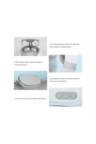 Qingmipy Isıtmalı 4 Başlı Boyun Masaj Aleti - Usb Şarjlı, Omuz Ve Boyun Ağrısı Rahatlatma, Kadın Ve Erkekler İçin Taşınabilir Masaj Cihazı Beyaz