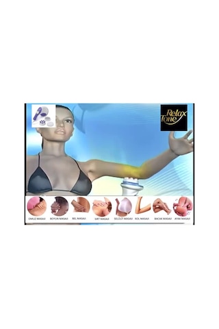 Relax Spin Tone Rl-060 Super Tone Sıkılaştırıcı Titreşimli Masaj Aleti Beyaz - Mavi