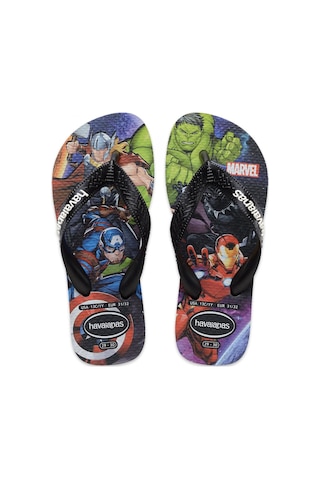 Havaianas 4148300 Kids Top Marvel Ii Parmak Arası Siyah Erkek Çocuk Terlik Siyah