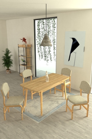Vilinze Ege Sandalye Avanos Ahşap Mdf Açılır Mutfak Masası Takımı - 70x120+30 Cmtk-avanos-70120ak-nn-ege19n-sigmabeyaz Beyaz