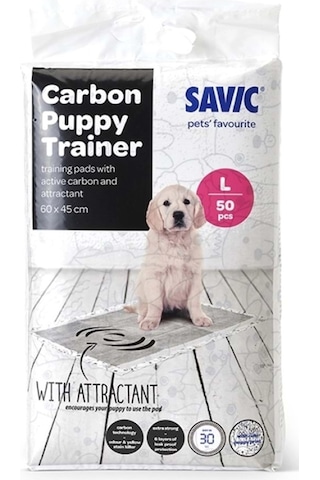 Savic Puppy Trainer Carbon Ped - Büyük Boy 50 Adet: Hızlı Emici Köpek Eğitim Pedi