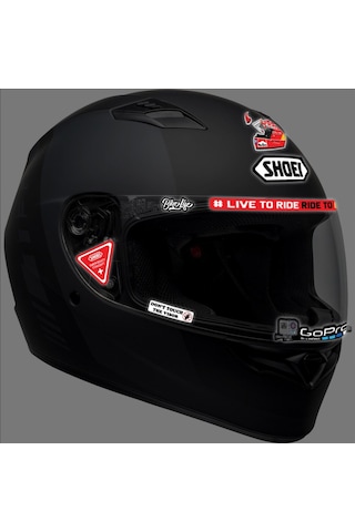 Motorsiklet Kask Sticker Seti Reflektif Parlama Özellikli