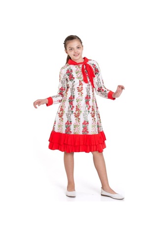 Xo Kids Kız Çocuk Elbise 6-14 Yaş 3179 Kırmızı