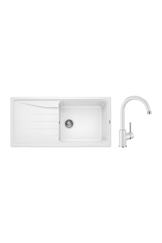 Blanco Sona XL 6S Beyaz Eviye . Mida Beyaz Armatür Seti