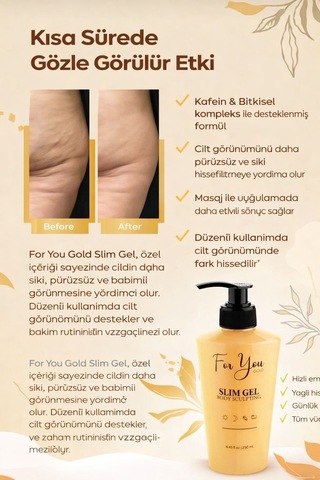 Slim Jel - Toparlayıcı - Sıkılaştırıcı - Çatlak Karşıtı Ve Selülit Kremi X 2adet - Leke Karşıtı Krem