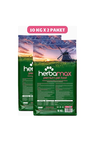 Herbamax Kitten Tavuklu ve Pirinçli Yavru Kedi Maması 2 x 10 KG