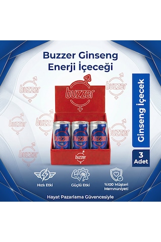 Buzzer Ginsengli Enerji Içeceği +18 - 3'lü Avantaj Set