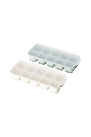 Ikea Spjutrocka Kapaklı 2'li Buz Kalıbı 20 X 8 X 3 Cm Açık Bej / Açık Yeşil