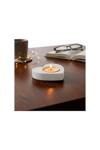 2 Adet Beyaz Suda Havuzda Yüzen Suya Batmayan Restoran Cafe Bar Ev İçin Kalp Şeklinde Tealight Mumluk