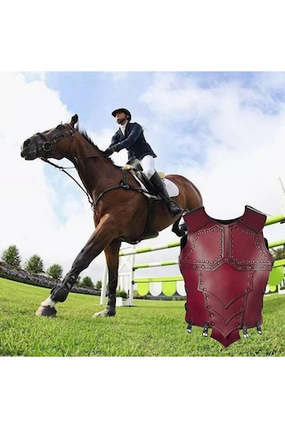 Suntek Yetişkin Binicilik Binicilik Yeleği Koruyucu Üç Kırmızı