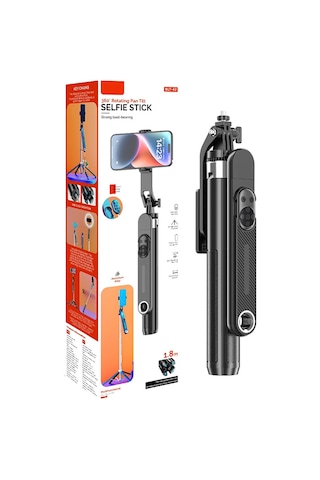 Bluetooth Kumandalı 180cm Tripod Selfie Çubuğu / Go Pro Uyumlu / 360 Pan Kolu Özellikli