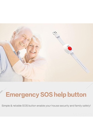 Fosenze Yaşlılar İçin Kol Saati Tipi Sos Acil Alarm Cihazı - Ev Ve Hastane Kullanıma Uygun Kablosuz Uyarı Sistemi