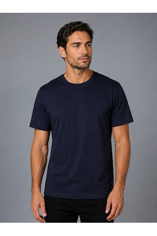 Bisse Lacivert Bi Si Klet Yaka Basi C T-shirt Ts26y26105 D39