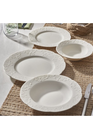 Güral Carmına 24 Parça 6 Kişilik Bone Yemek Takımı