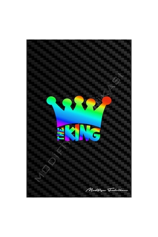 The King Sticker Folyo - Hologram - 17 X 11.5 Cm