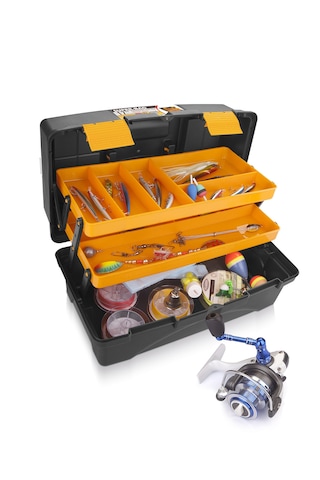 Takım Çantası Alet Kutusu Kapaklı Mini Bölmeli Organizer Dayanıklı Plastik Malzeme 14'' 17 İnç
